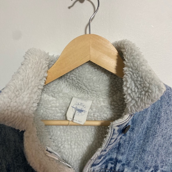 vintage ADA paris sherpa denim jacket - Picture 4 of 4